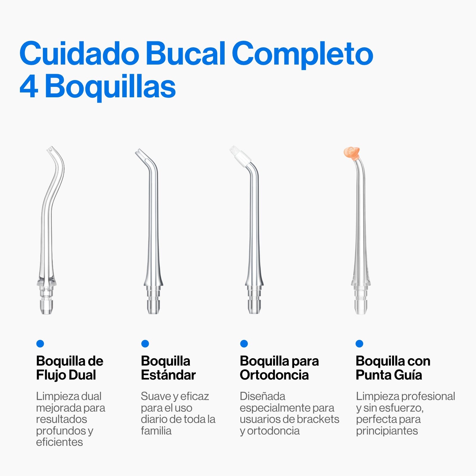 Boquilla de Repuesto usmile de Flujo Dual — Chorro y Rociado para una Limpieza Más Profunda