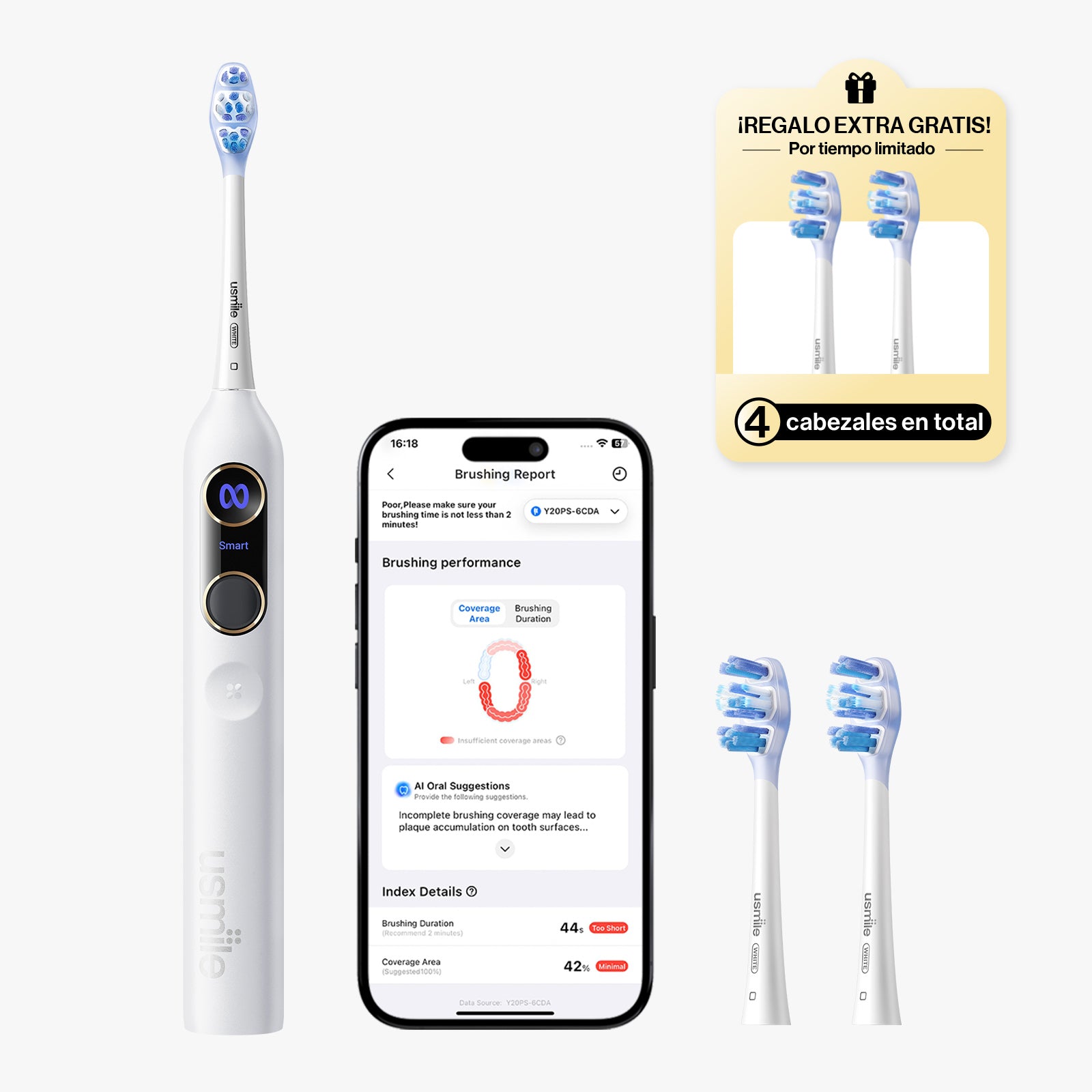 usmile Y20 PRO Cepillo de Dientes Eléctrico Inteligente (AI)