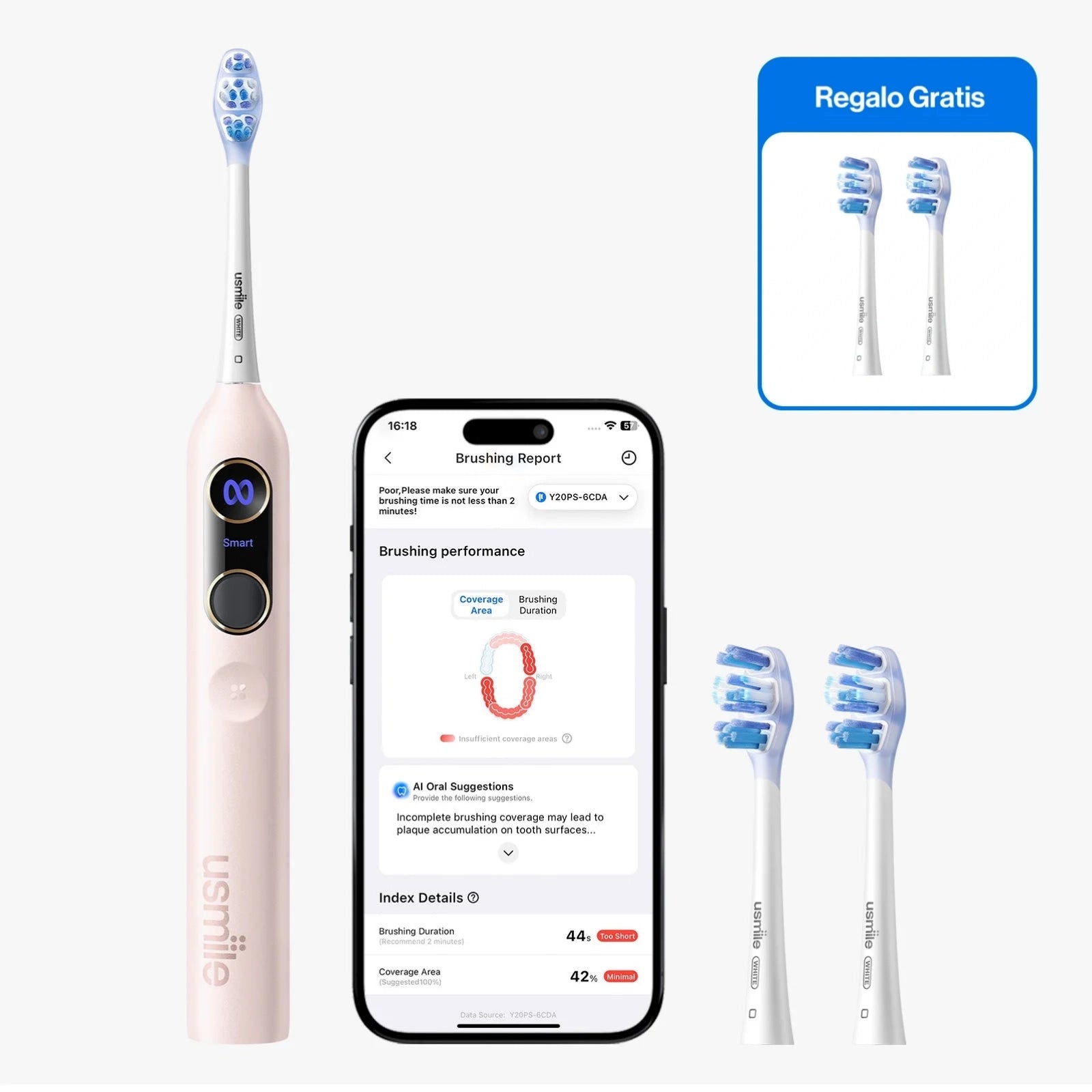 usmile Y20 PRO Cepillo de Dientes Eléctrico Inteligente (AI)