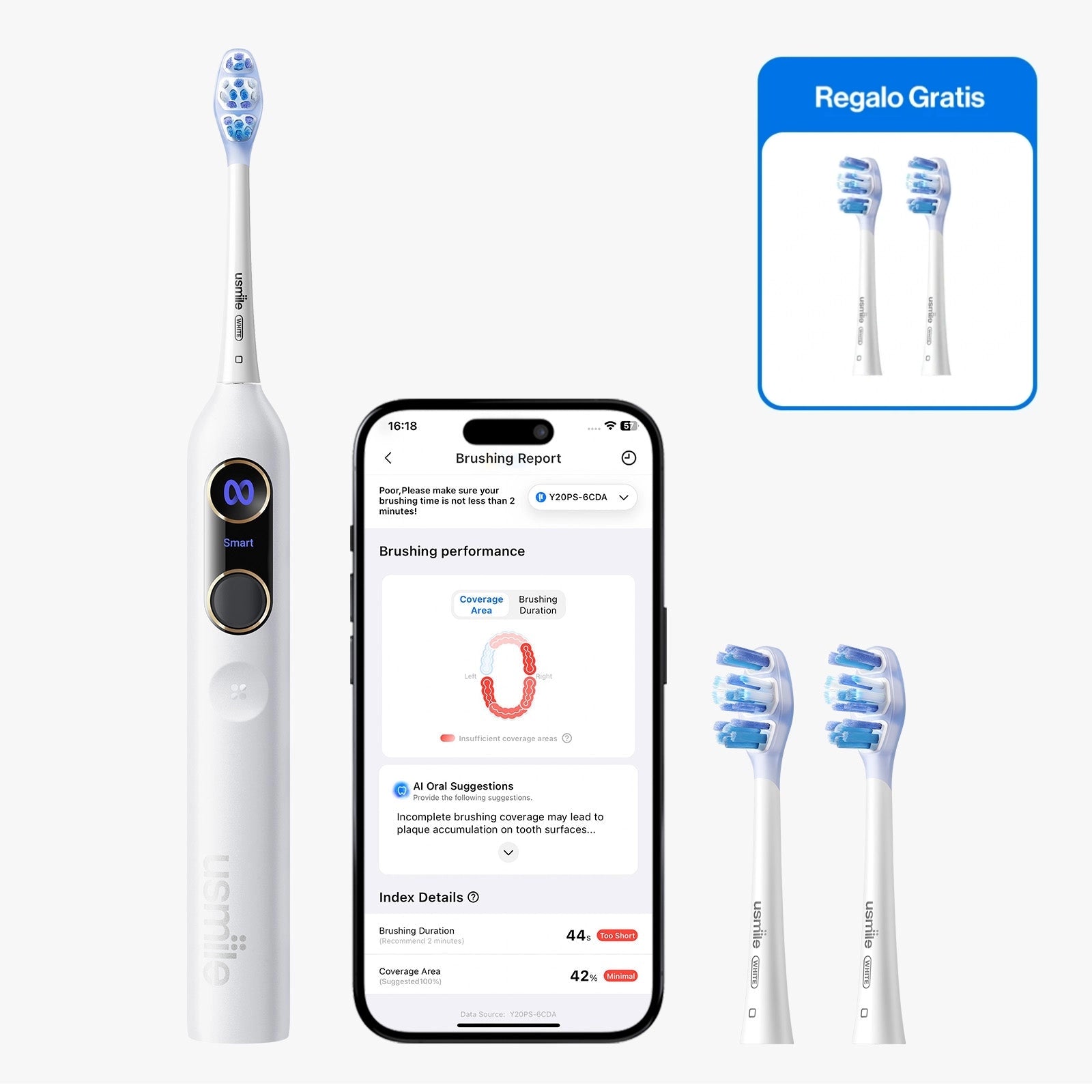 usmile Y20 PRO Cepillo de Dientes Eléctrico Inteligente (AI)